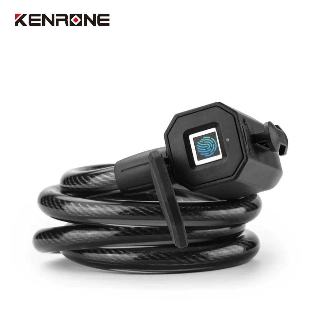 Bicycle Fingerprint Steel Cable Battery Car Motorcycle Portable Bicycle Lock Smart Lock For Bike