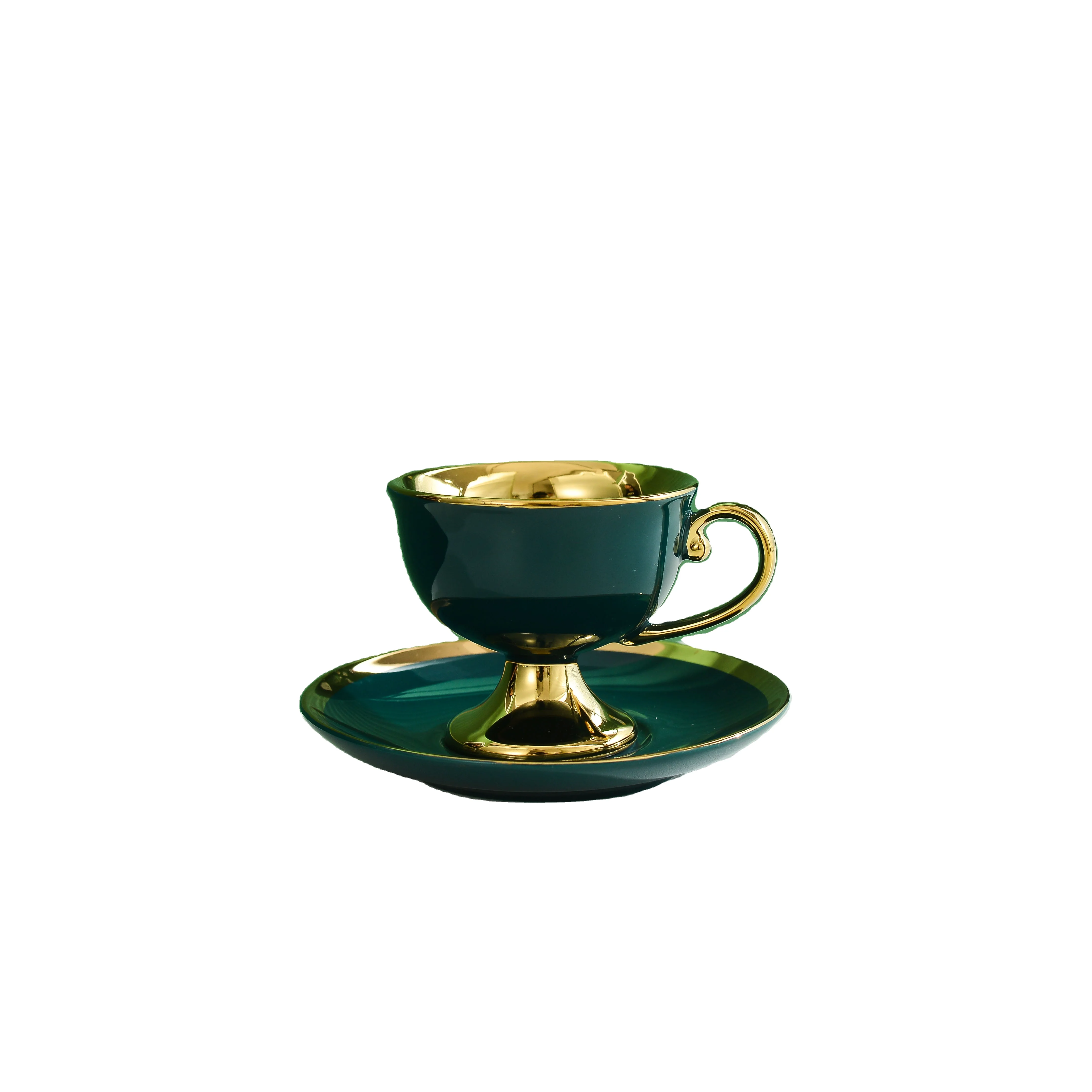 Wholesale custom  12pcs  90cc Cup  And Saucer  OEM Ethiopian design