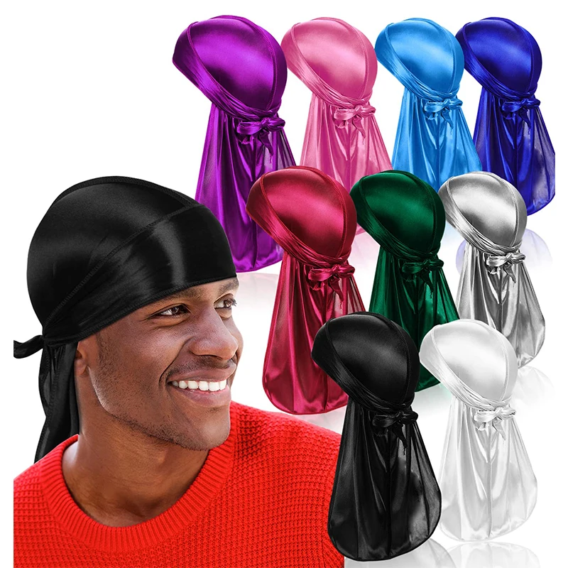 Wholesale Unisex Designer Durag Vendor Silk Du Rags Men  do rag headwrap wave cap