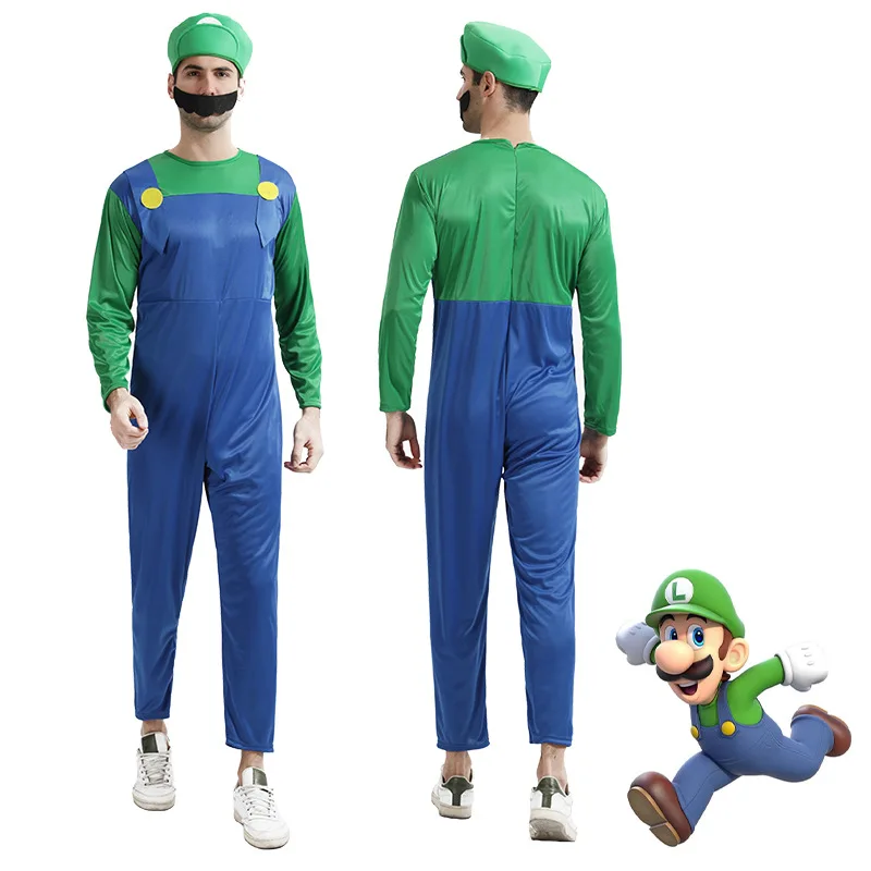 anime Mario Halloween Cos Costume Plumbers Performance Super Mary Cartoon Anime Play Costume