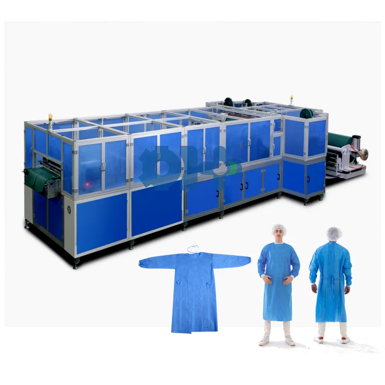 Disposable Gowns Production Line Medical Clothing Scrub Scrubs Surgical Gown Making Machine