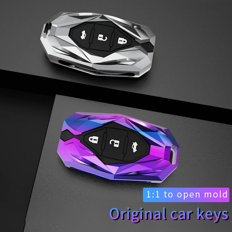 Zinc Alloy Leather Car Key Case Cover for Hyundai Solaris HB20 Veloster SR IX35 Accent Elantra i30 Key Fob Auto Accessories