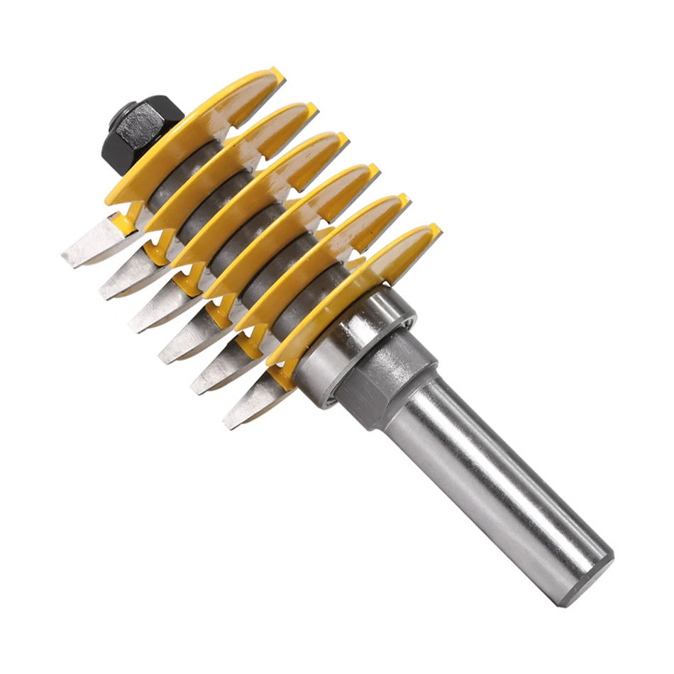 ALPHA 1/2' Shank Industrial Grade 2 Teeth Wood Router Bit Adjustable Finger Joint Router Bit Cutter