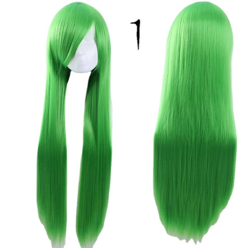 Colorful Beauty 39 Inch 100cm Long Straight Anime Cosplay Wig Party Wig for Halloween Cosplay