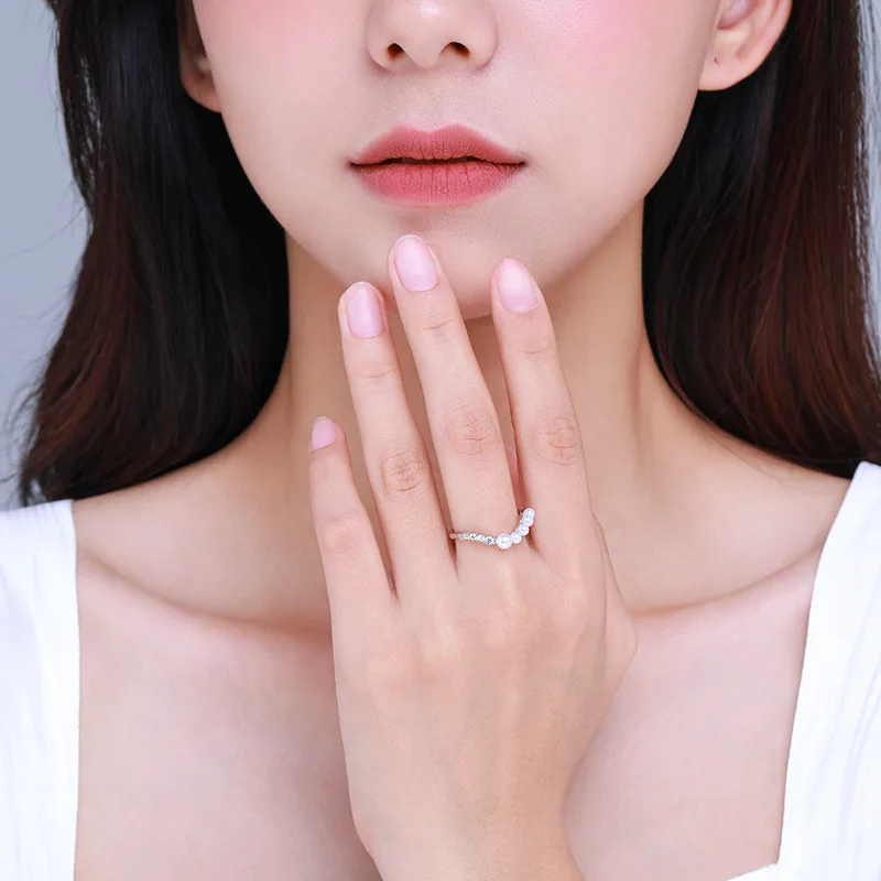 Custom freshwater pearl bijoux de luxe femme jewelry 2023 stirling silver rings