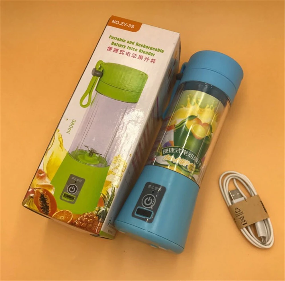  Персональный мини-блендер USB 4-лист Портативный электрический соковыжималки блендер аккумуляторная соковыжималка с дорожная