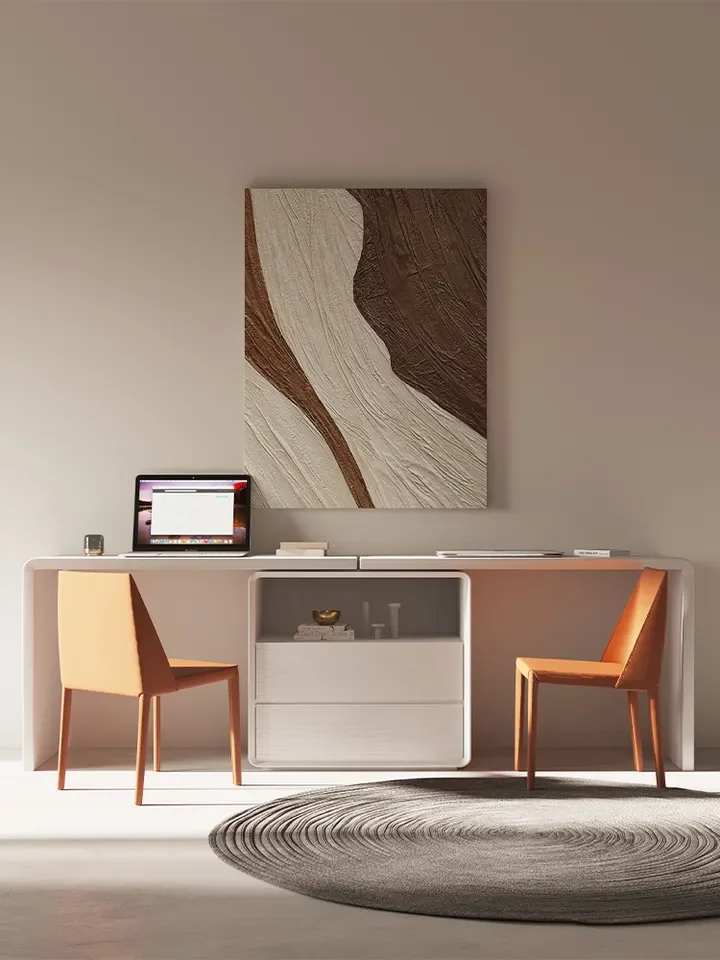 Home Living Room Furniture Modern Luxury Office Computer Desks for School Student Double Desk with Cabinet