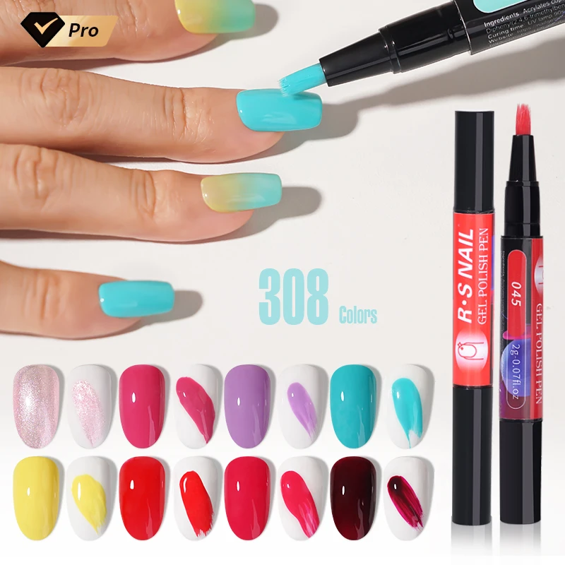 R S Nail Factory Supply Three Step Gel Polish Pen Odorless Fast Drying Nontoxic Customized Colors Raw Material Step Gel Polish