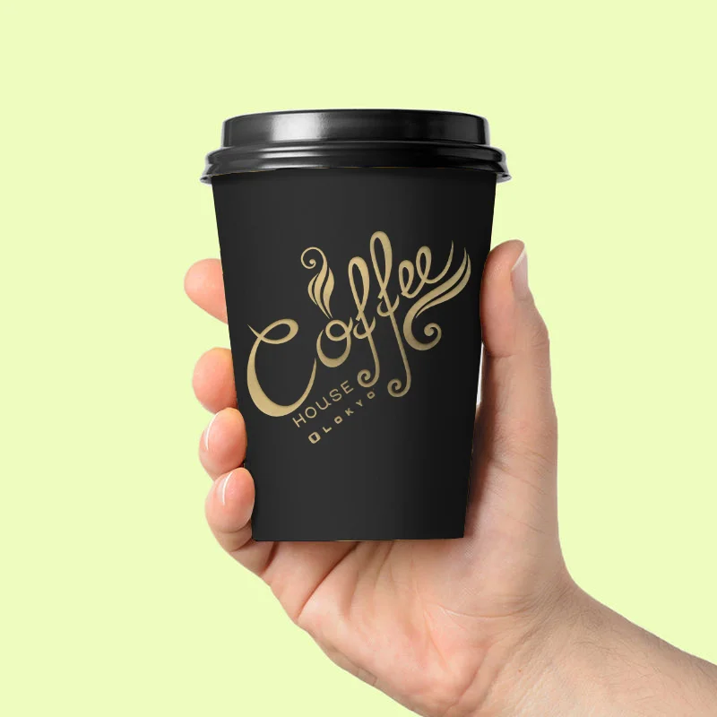 LOKYO professional manufacture pe coated disposable coffee cup custom logo paper cups for cold drinks