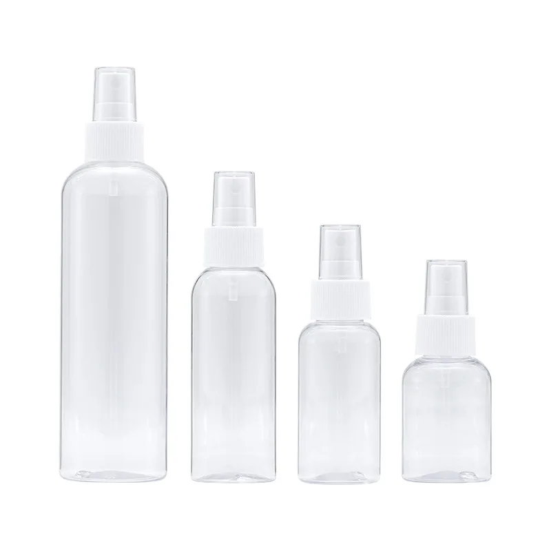 100ml Transparent Round Shoulder Gel White Stripe Spray Bottle Toner Moisture Spray Bottle