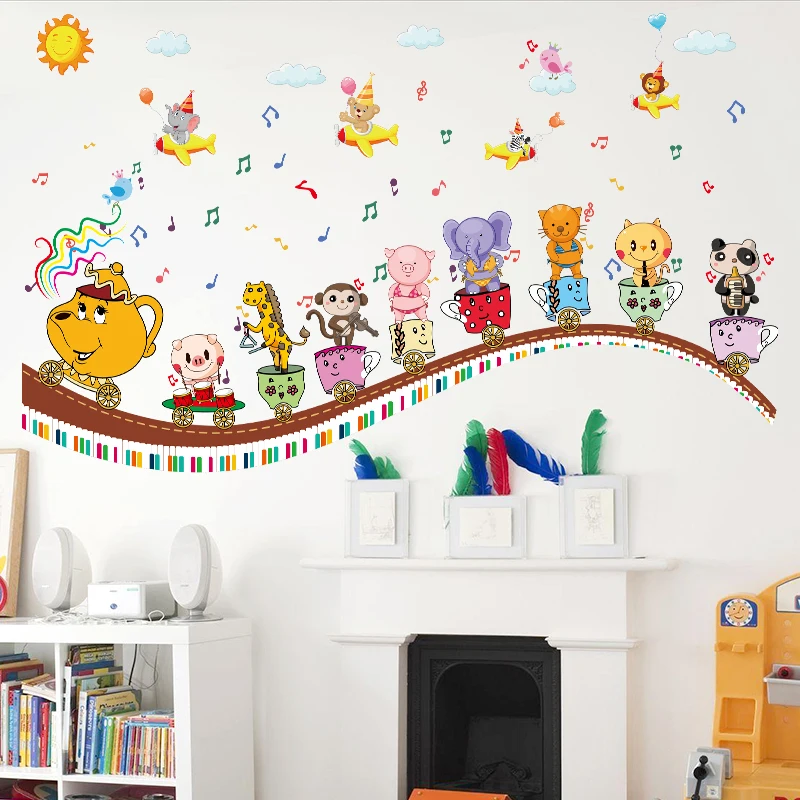 music wall sticker children room sticker animal wall sticker
