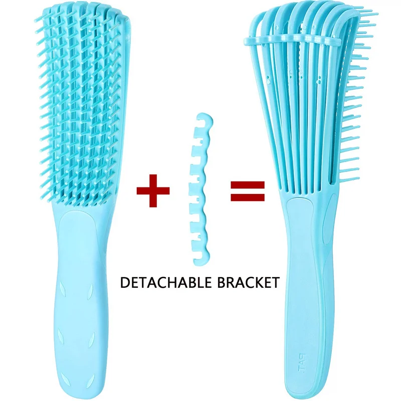 Professional Natural Curly Hair Detangler Dry and Wet Detangling Hair Brush For Afro America 3a to 4c Kinky Wavy Curly Coily