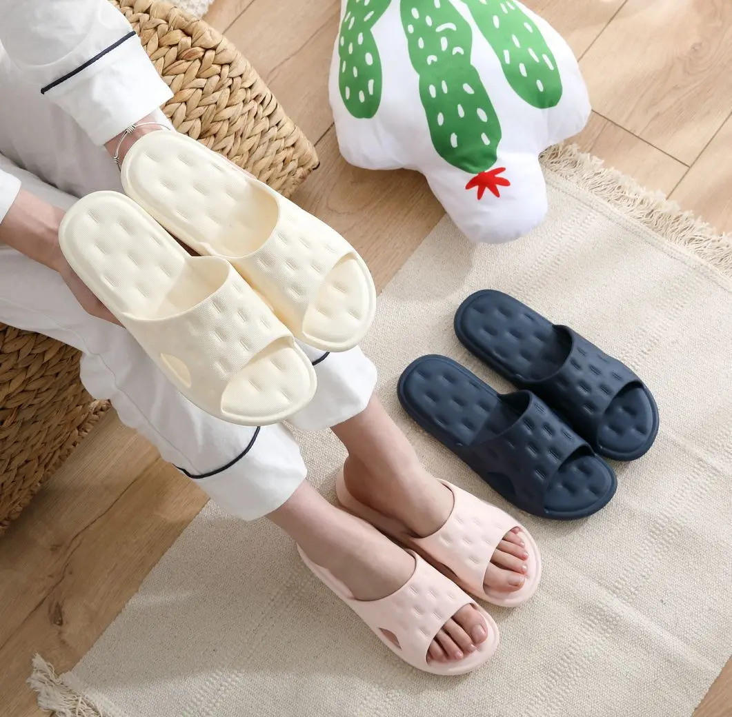 Factory wholesale step on shit sense female summer net red sandals men and women eva thick sole non-slip breathable home slipper