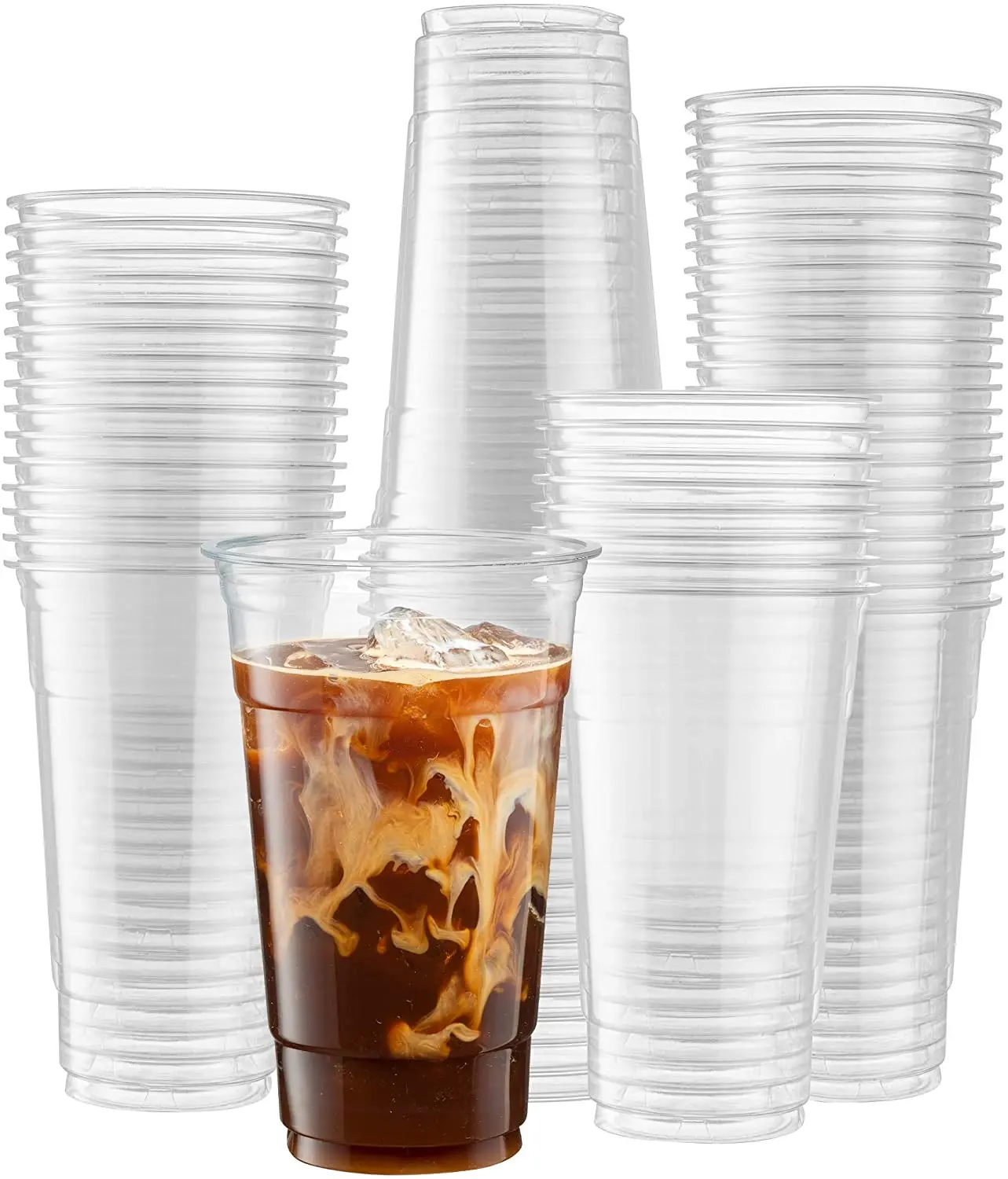  700ml / 24oz Clear Plastic PET Disposable Drinking Cup with Customize Logo