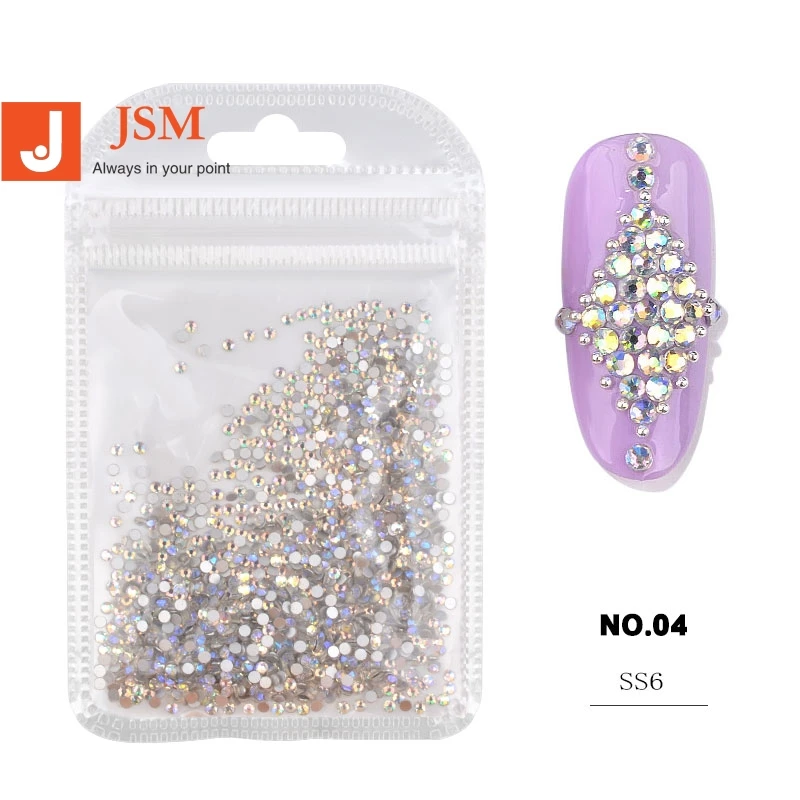Стразы для ногтей Beautypapa 1440 шт. SS6 30 цветов, стеклянные камни без горячей фиксации, очаровательные стразы, украшения для маникюра