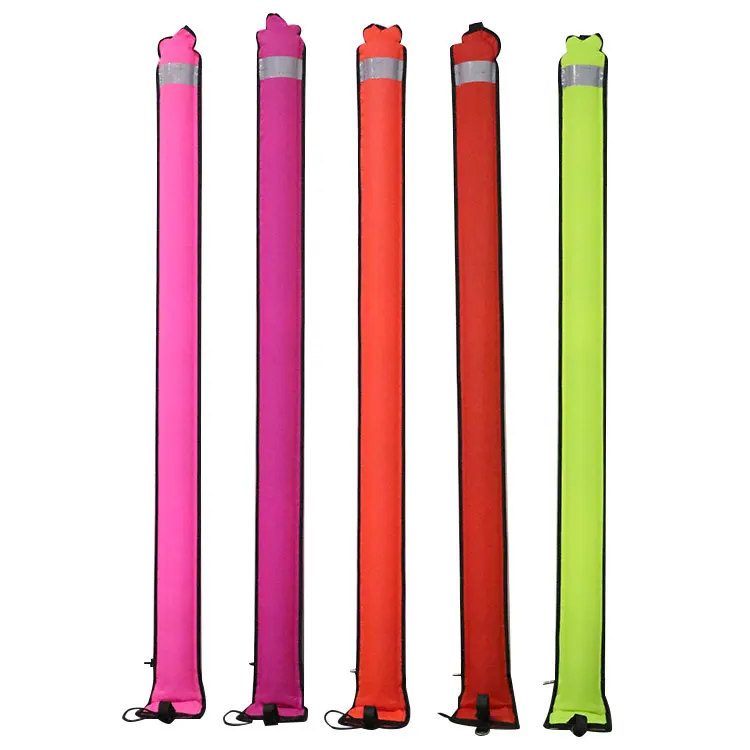 Custom Diving SMB 4ft/5ft/6ft SMB Surface Marker Buoy with oral inflator with OPRV