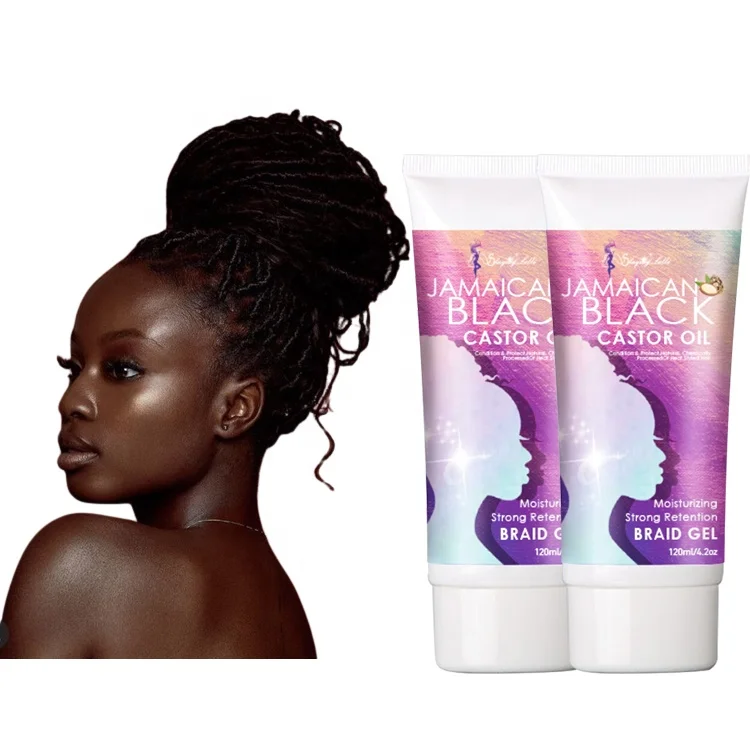 Nice Samples black castor oil no flaking twist and lock braid hair styling edge gel for nature hair