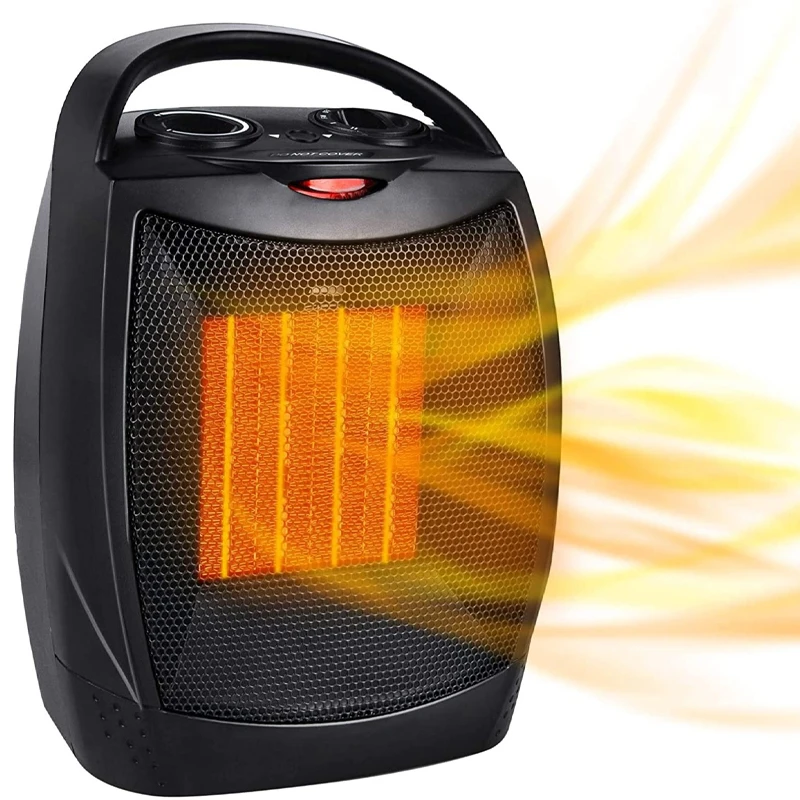2 In 1 Small Portable High Power Desktop PTC Ceramic Space Air Hot Smart Fan Heater With Cooling Mode For Winter Office Home