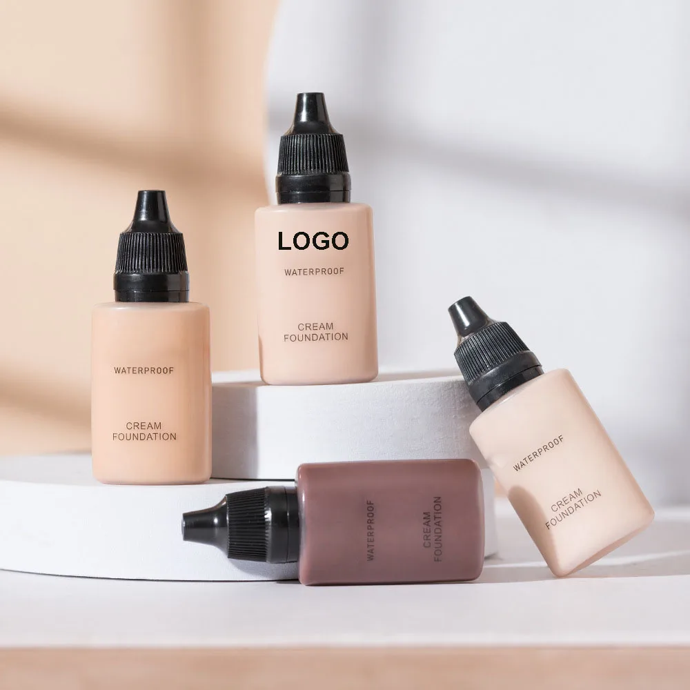 Private Label Makeup Foundation Full Coverage Liquid Foundation Wholesales 9 Colors Female Waterproof Cream Foundation