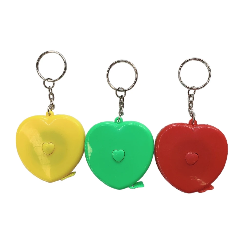 Mini Retractable Heart Shape Measuring Tape for Body Cloth body plastic tailor Measuring Tape
