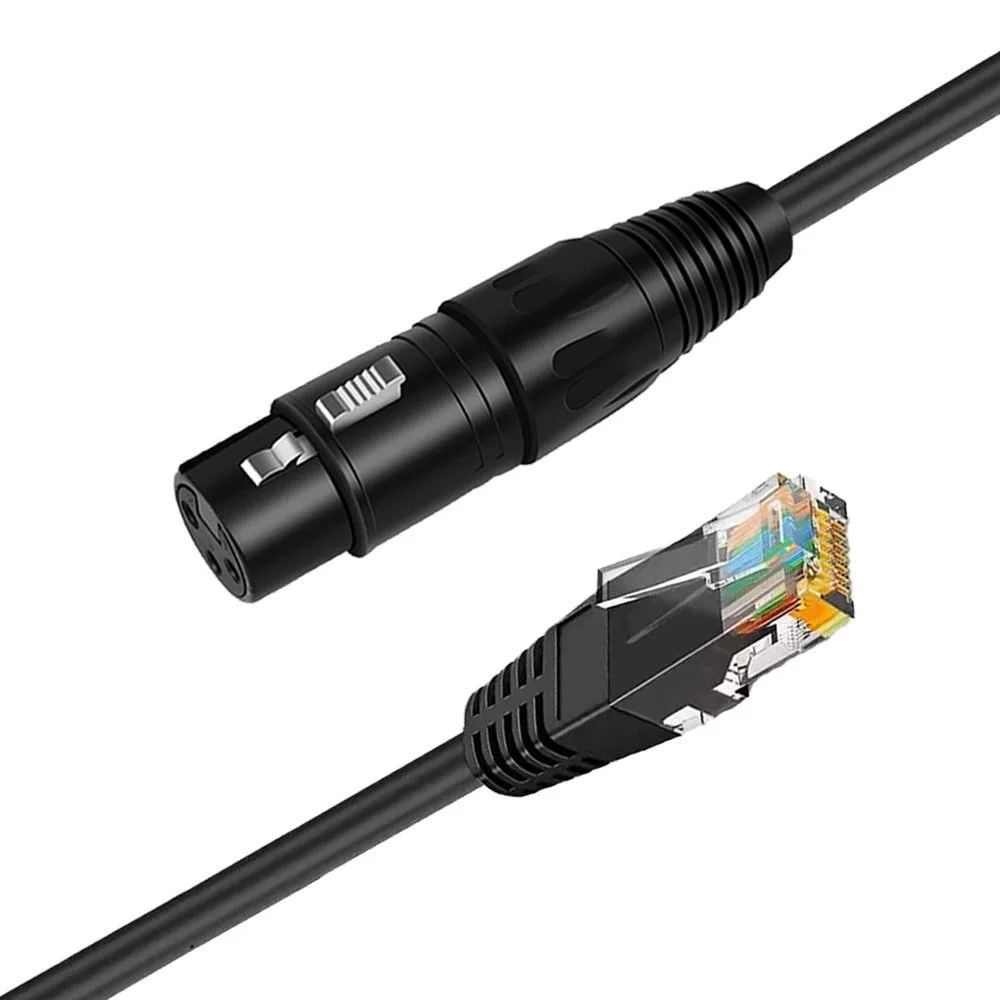 DMX XLR3 to RJ45 adapter Cable stage light professional audio use