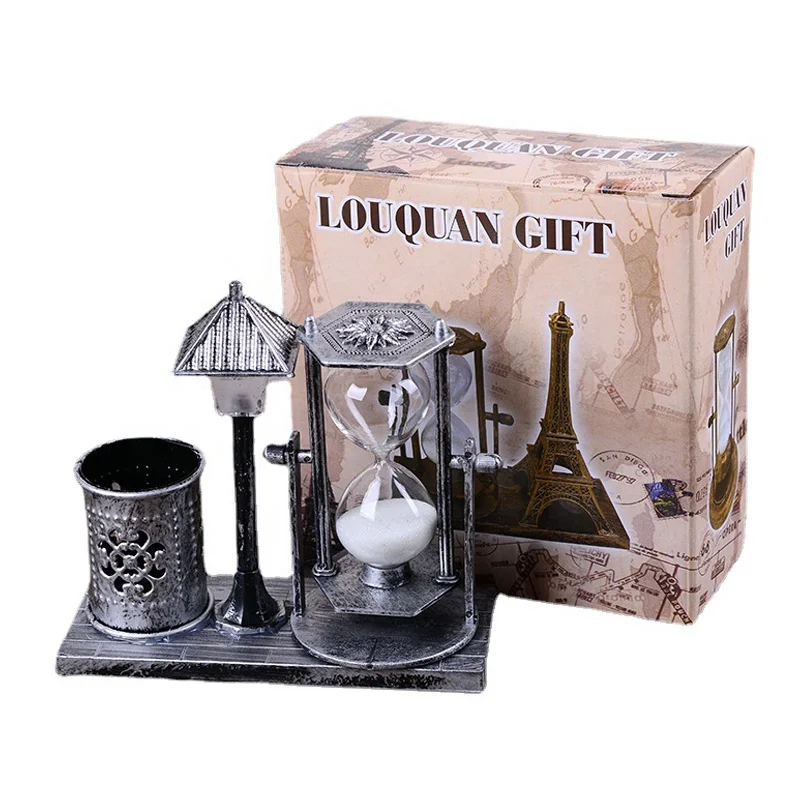 Wholesale Creative Hourglass Retro Decorations Office Decorations Hourglass Resin Crafts
