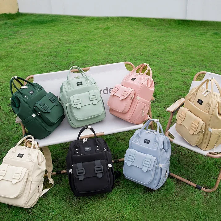 2025 Factory New Design Portable Waterproof Detachable Colorful Mummy Diaper Backpack USB Nappy Bag Storage Durable Print Baby