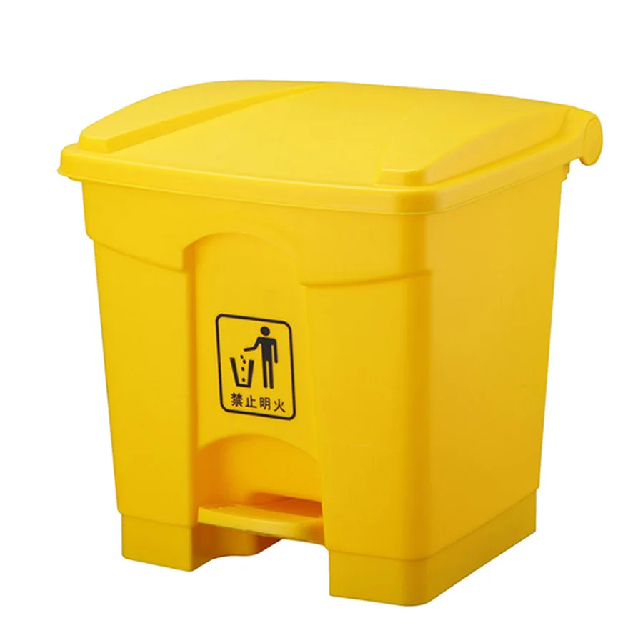 Custom color 30l plastic trash can waste bin dustbin with pedal