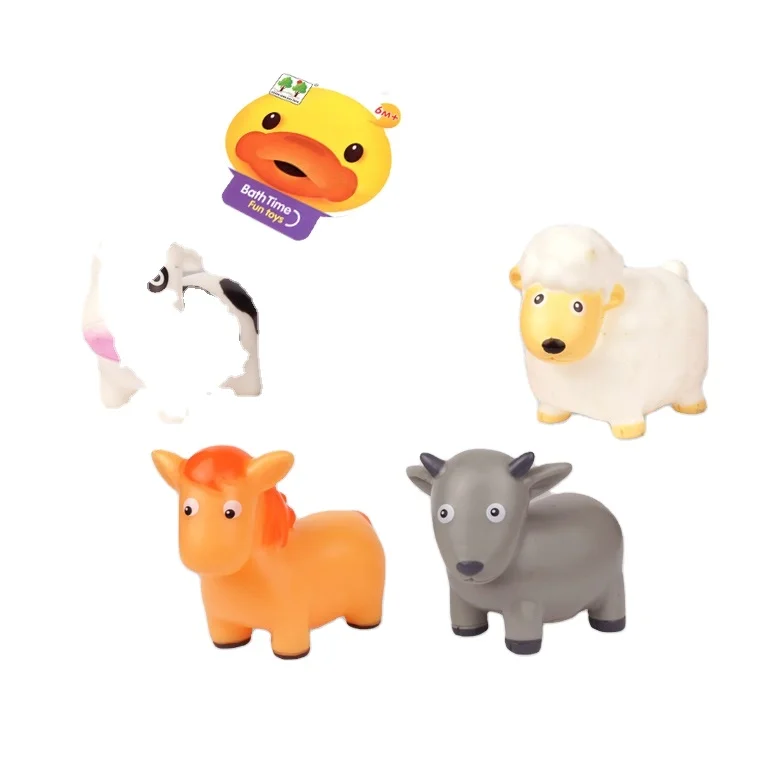 New bathing animal shaped sheep and cow plastic pvc baby rubber bat