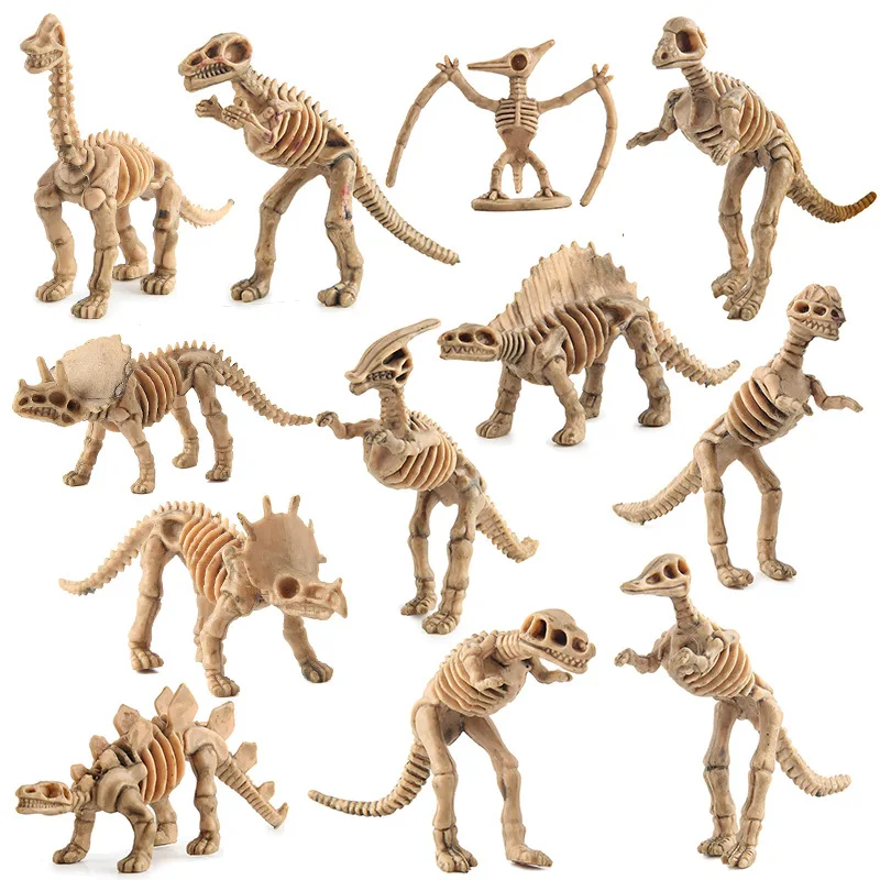Mini Jurassic dinosaur archeological excavation Tyrannosaurus rex model toy dinosaur model toy  kit skeleton model  SS