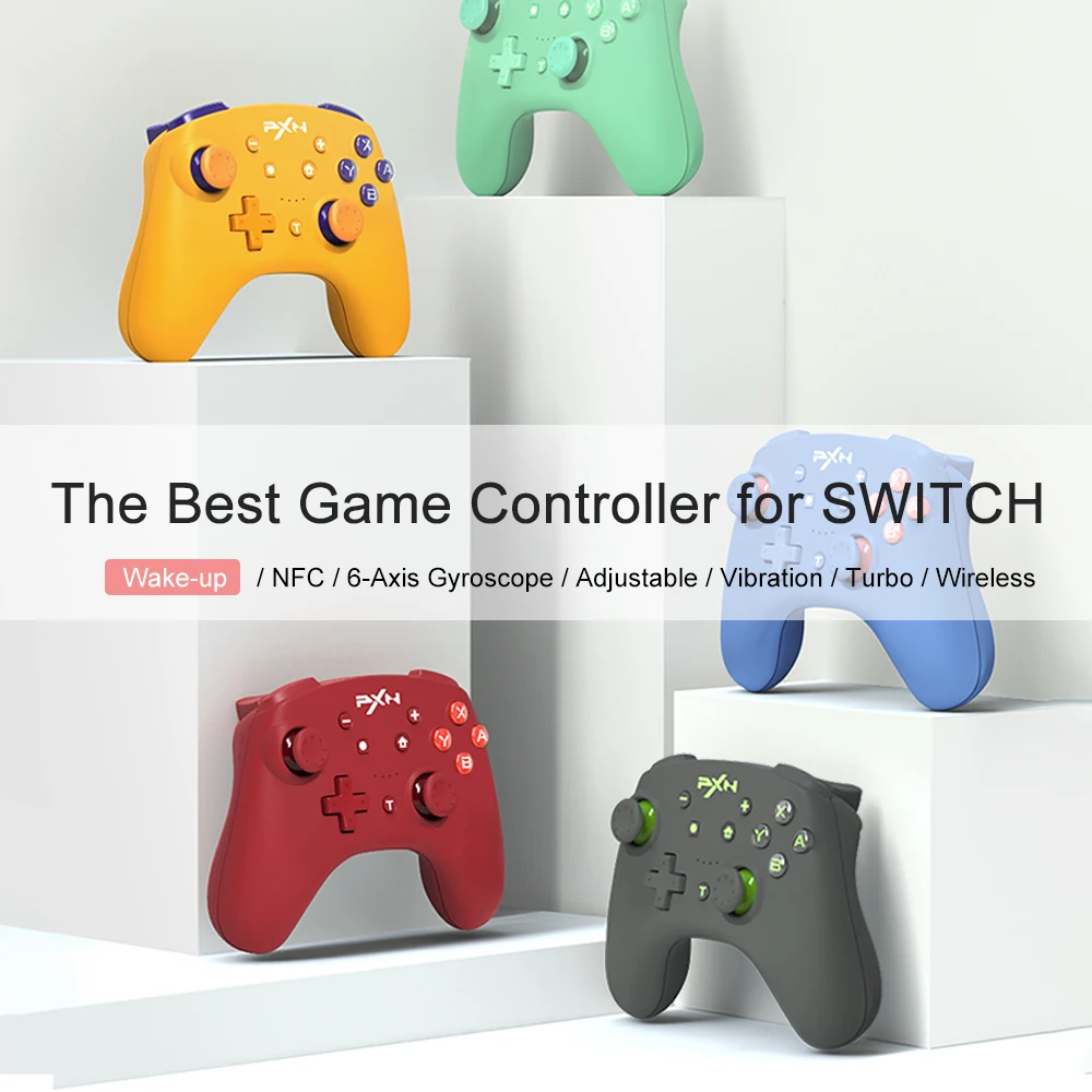 PXN 9607X Wireless Turbo Joystick for Wii Nintendo Switch Gyro Axis Controller Pro