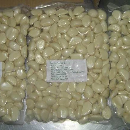 
Chinese manufacturer supplier 280-320 Vacuum packed fresh peeled garlic 