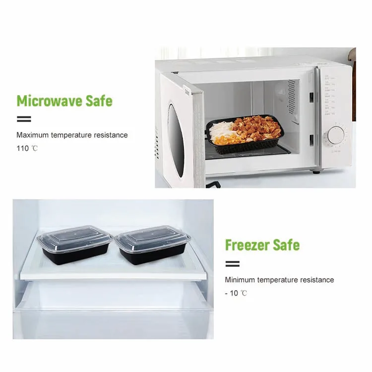 Food grade restaurant meal prep takeout delivery food containers disposable biodegradable takeaway bento box