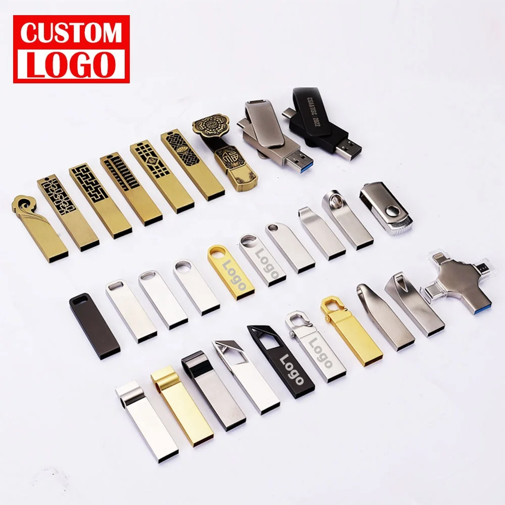 Custom USB Tiny Metal pendrive 1gb 4gb 8gb 16gb 32gb 64gb 128gb Memory USB Stick Pen Drive Custom Usb flash drive Custom Logo