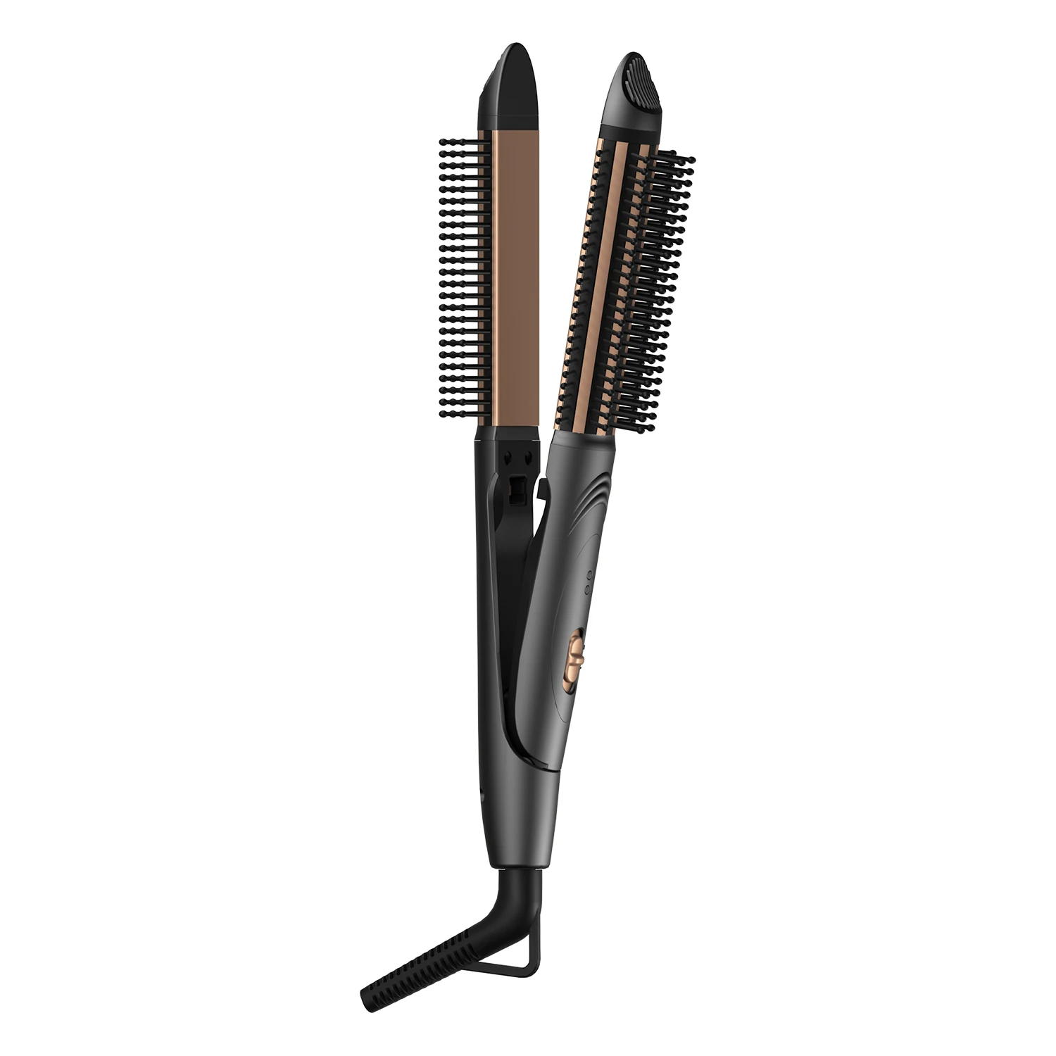 New portable hair Straightener Brush Hair Straightening Device Heat Hair Straightener Comb and Curler 2 in 1
