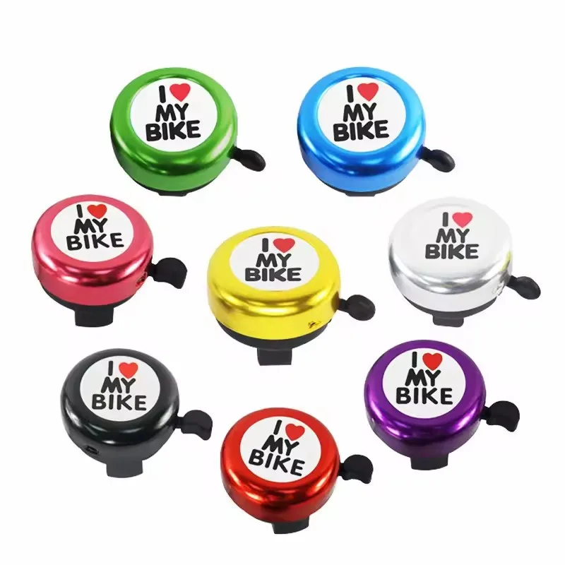 Hot Sale Small Lovely Bicycle Bell I Love My Bike Logo Clear Volume Rich Color Safe Travel Horn