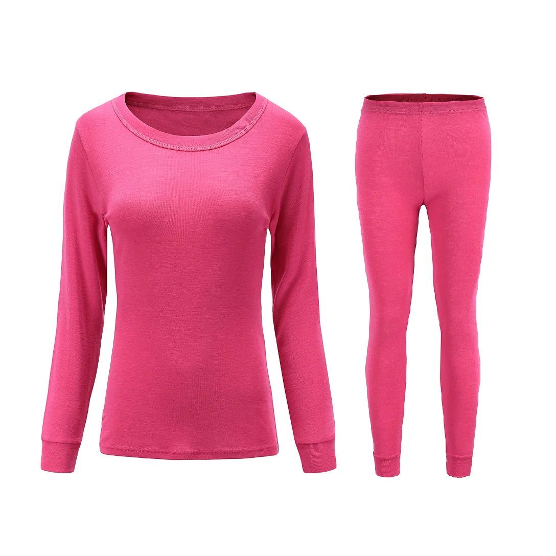 100% Merino Wool  Thermal Underwear for Women Low MOQ Custom Ladies Merino Wool Base Layers