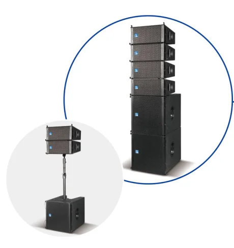 2x6'high effciengy mid-bass units,1x1'exit throat HF drivers line array speaker DLA206