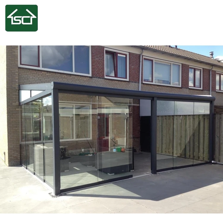
Wall Mounted Aluminum Alloy Veranda Glass Sunroom for Glass Veranda 