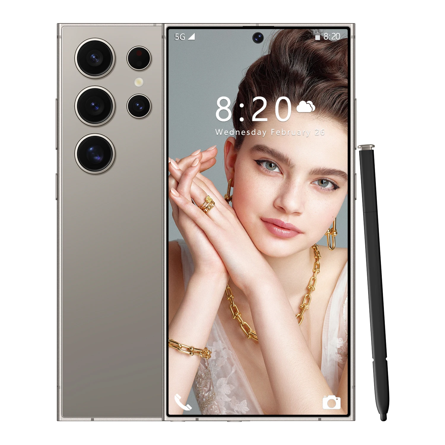2024 телефон S24 ультра 6 8 дюймов со встроенной ручкой Android 12 Dual SIM Card 1:1 4 + 64 ГБ 13 22 Мп смартфон игровой 5g мобильный