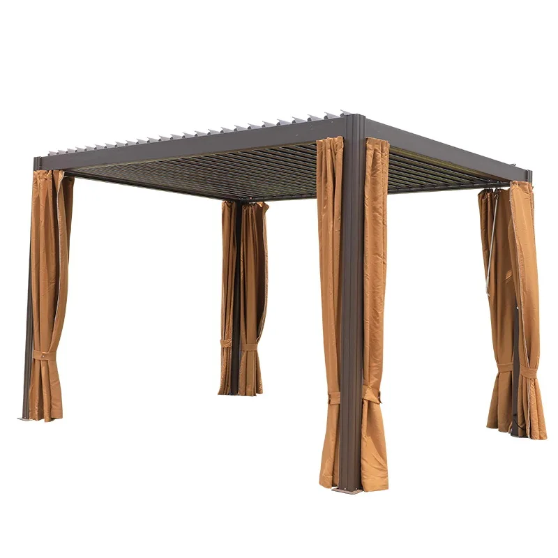 Chinese Garden Custom Printed Pergolas Gazebo Aluminum Pavilion Outdoor