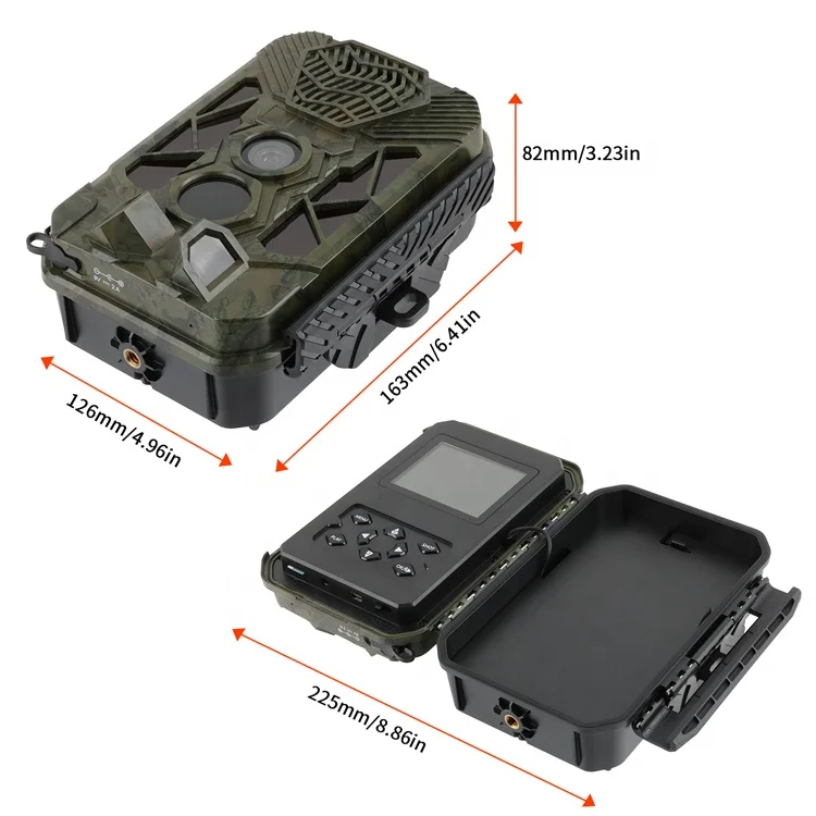 MZJ Optics 20MP 512GB Dual Lens Tracking Camera Built-in Bird and Beast Sounds Wildlife Camera IP66 Bird repeller hunting camera