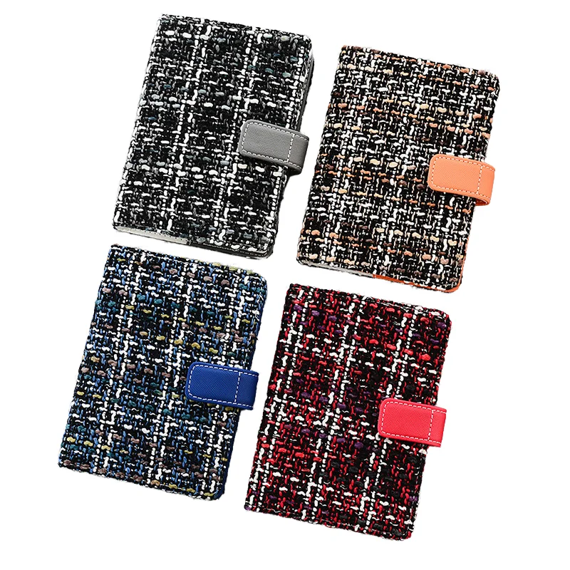 Creative Fashion A6 Notebook Wool Notepad Handbook Journal with Fabric Cover Thermal Binding for School Use