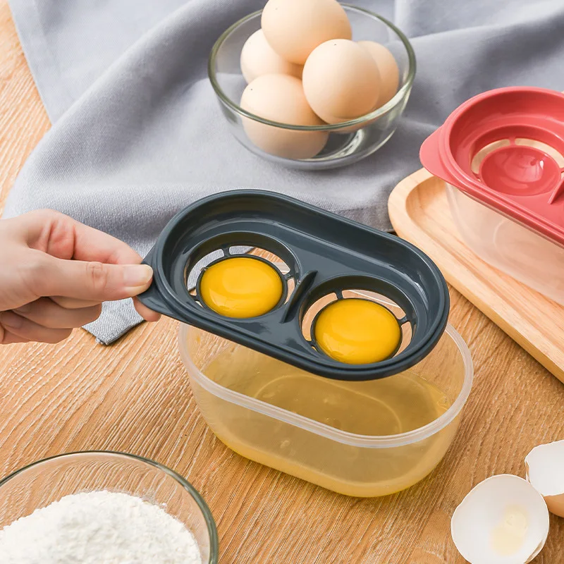 Durable Portable Egg Yolk Liquid Filter Kitchen Cooking Egg Divider Plastic Egg Separator