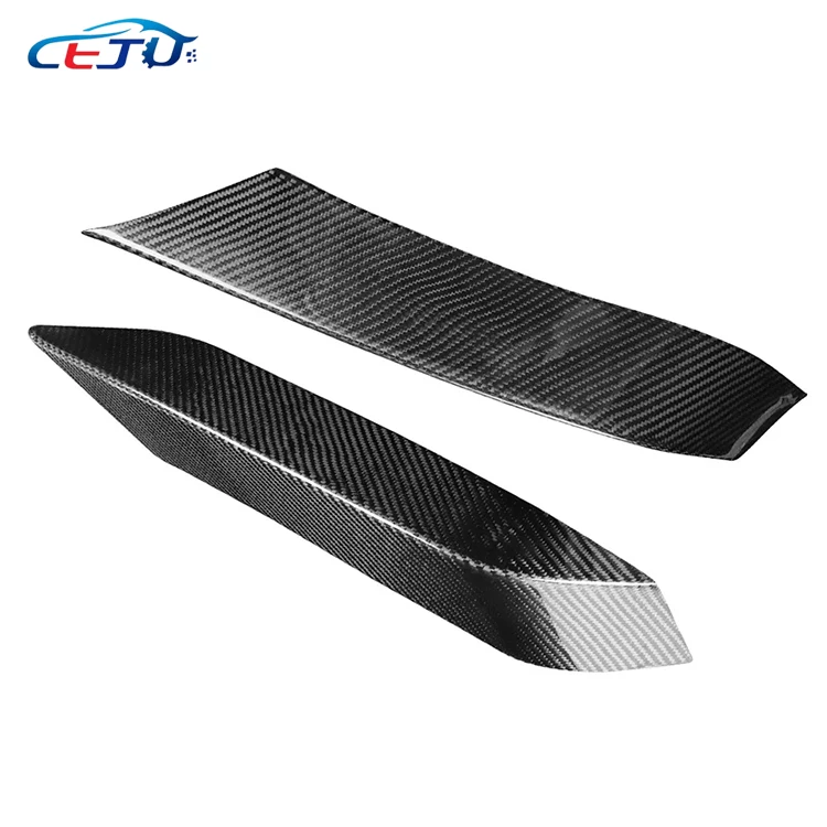 Car Accessories Carbon Fiber Look Car Body Kit Front  Corner Bumper Lips Side Splitters Up Flaps For BMW M3 F80