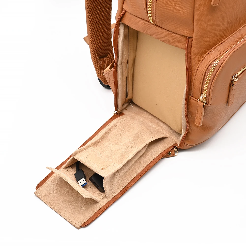 Customize Professional Unisex Waterproof Vegan Pu Leather Dslr Lens Digital Gear Video Backpacks Camera Bags for Photography