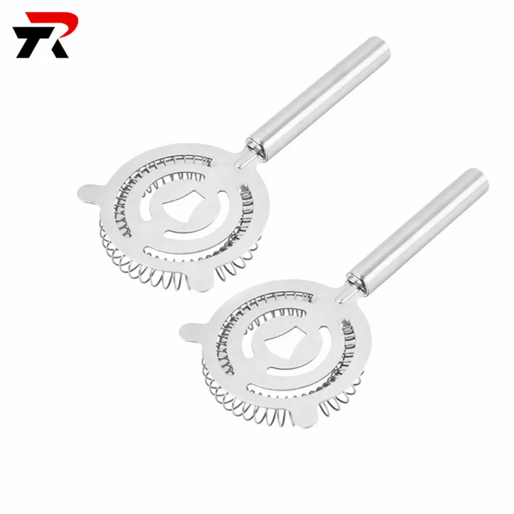 Food Grade Large Cocktail Strainer Gold Custom Fine Strainer Bar Tool Set
