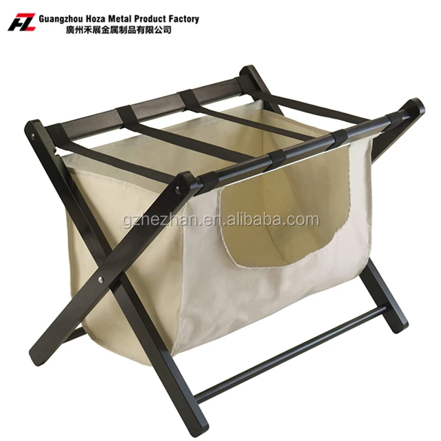 
Folding Solid Wood Luggage Rack Hotel Bedroom Folding Luggage Racks With Nylon Bags Dora Storage Organization 
