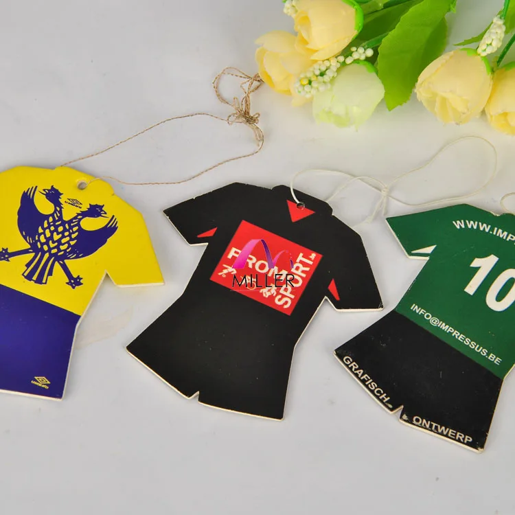 Fragrance custom logo printed car paper air freshener hanging scented card