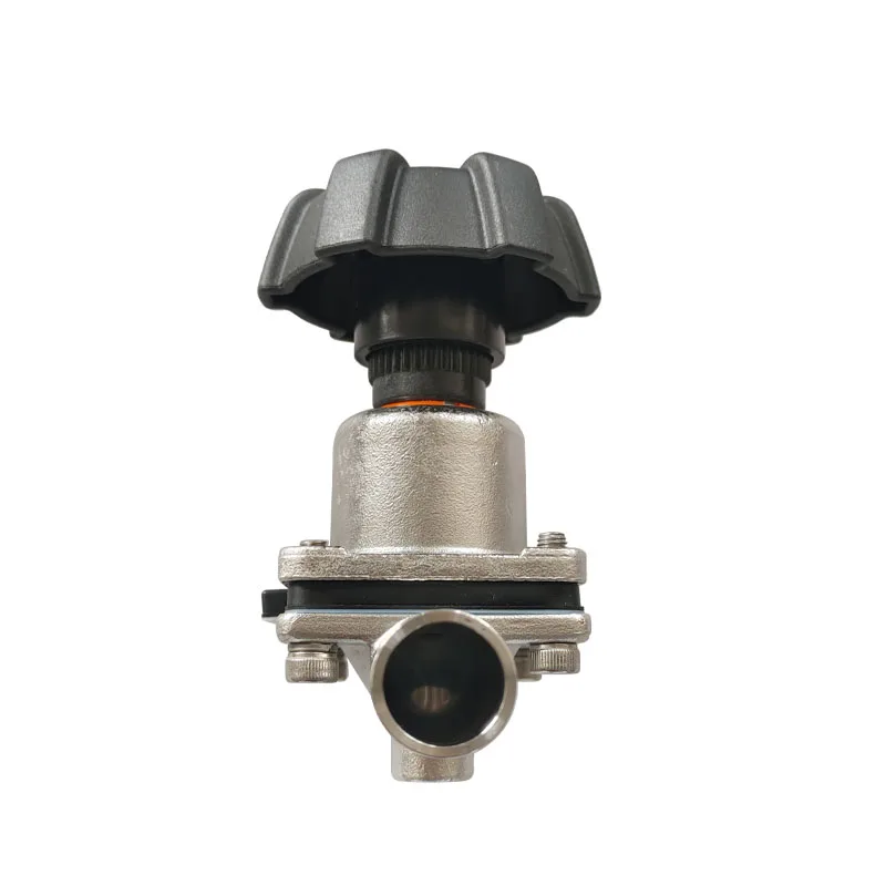 Food Grade DN15 Butt- weld Diaphragm Valve 117mm Length Stainless Steel316 Sanitary Manual Welded Diaphragm Valve